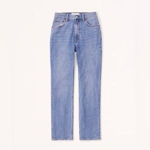 Abercrombie & Fitch Curve Love Ultra High Rise Ankle Straight Jean
